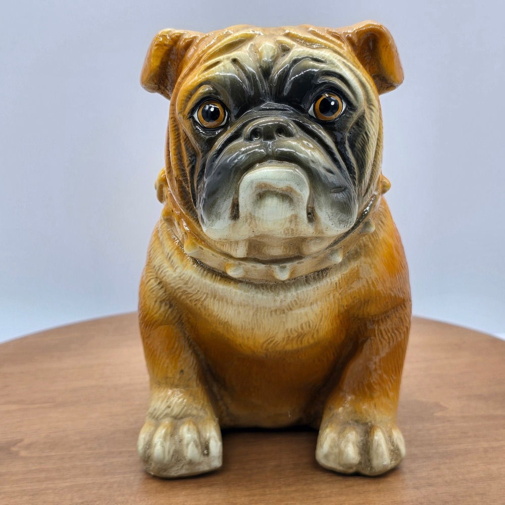 Vintage‎ Mack Truck English Bulldog Figurine Brown Ceramic Resin 8" Height - Picture 2 of 10